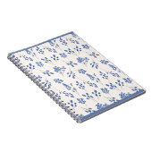 Blue Floral Journal – Elegant Botanical Notebook ノートブック (右側)