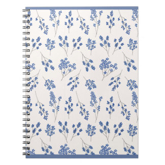 Blue Floral Journal – Elegant Botanical Notebook ノートブック