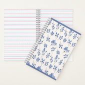 Blue Floral Journal – Elegant Botanical Notebook ノートブック (内側)
