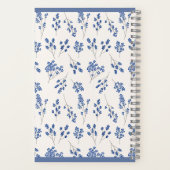 Blue Floral Journal – Elegant Botanical Notebook ノートブック (裏面)