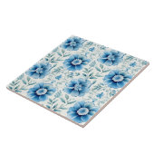 Blue Floral Mediterrean Elegant タイル (側面)