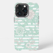 Blue Floral Minimalist iPhoneケース (裏面)