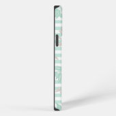 Blue Floral Minimalist iPhoneケース (右側面)
