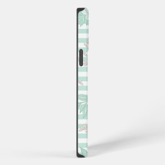 Blue Floral Minimalist iPhoneケース (右側面)