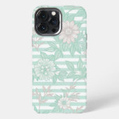 Blue Floral Minimalist iPhoneケース (裏面)