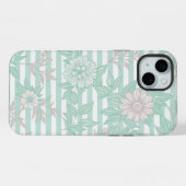 Blue Floral Minimalist iPhoneケース (裏面横)