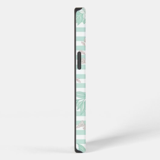 Blue Floral Minimalist iPhoneケース (右側面)