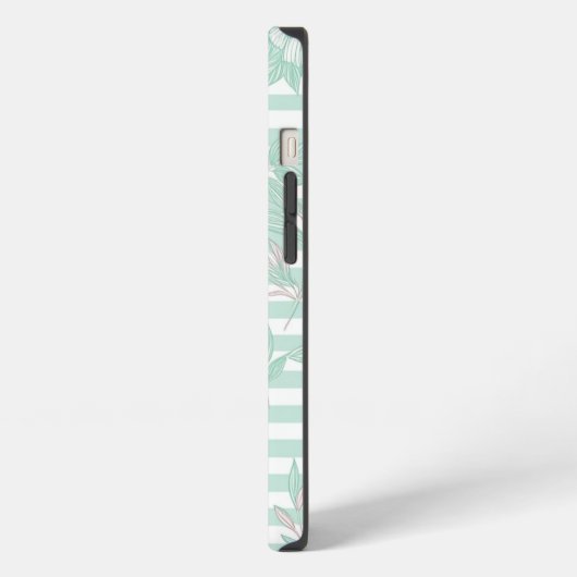 Blue Floral Minimalist iPhoneケース (左側面)