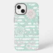 Blue Floral Minimalist iPhoneケース (裏面)