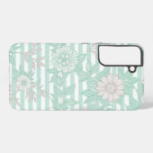 Blue Floral Minimalist Samsung Galaxyケース (裏面横)