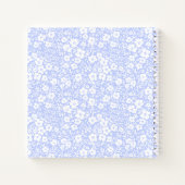 Blue Floral Monogram Notebook Journal ノートブック (裏面)