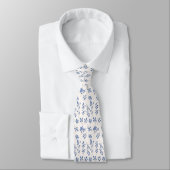 blue floral neck tie ネクタイ (タイ)