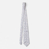 blue floral neck tie ネクタイ (裏面)