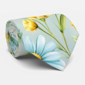 Blue Floral Necktie for Men – Elegant Rose Print  ネクタイ (ロール)