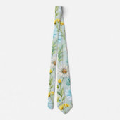 Blue Floral Necktie for Men – Elegant Rose Print  ネクタイ (裏面)
