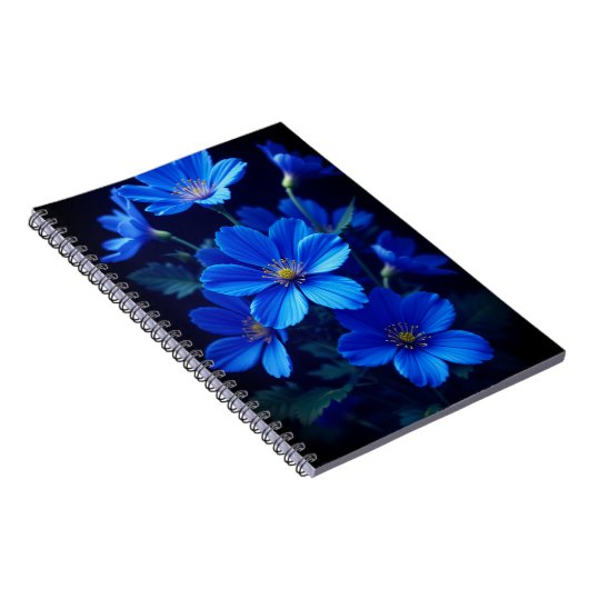 Blue Floral Notebook - Beauty for Your Ideas ノートブック (右側)