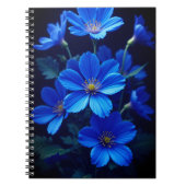 Blue Floral Notebook - Beauty for Your Ideas ノートブック (正面)