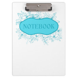 Blue Floral Notebook Cover クリップボード