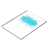 Blue Floral Notebook Cover ノートブック (左側)