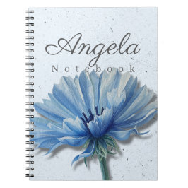 Blue Floral Notebook Name | Cornflower Journal ノートブック