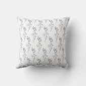 Blue Floral Pattern Botanical Greenery & Rustic  クッション (裏面)
