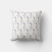 Blue Floral Pattern Botanical Greenery & Rustic  クッション (正面)