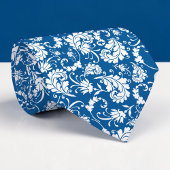 Blue Floral Pattern Custom Necktie ネクタイ