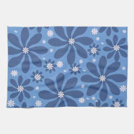 Blue Floral Pattern – Stylish  Acces Wash Cloth キッチンタオル