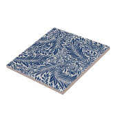 blue floral pattern with diverse leaves & blossoms タイル (側面)