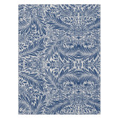 blue floral pattern with diverse leaves & blossoms テーブルクロス (正面)
