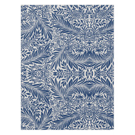 blue floral pattern with diverse leaves & blossoms テーブルクロス