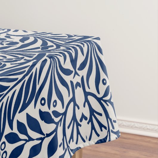 blue floral pattern with diverse leaves & blossoms テーブルクロス (インサイチュ)