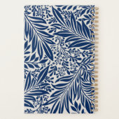 blue floral pattern with diverse leaves & blossoms プランナー手帳 (裏面)