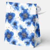 Blue Floral Pattern with Gold Accents フェイバーボックス (裏面)