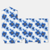 Blue Floral Pattern with Gold Accents フェイバーボックス (見開き)