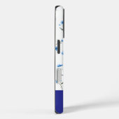 Blue Floral Personalized Name Phone Case-Mate iPhoneケース (裏面 / 右)