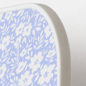 Blue Floral Pickleball Paddle ピックルボールラケット (左詳細)