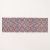 Blue Floral  Pink and Brown ヨガマット (正面(横))