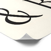 Blue Floral Print 'Have Courage and Be Kind' ポスター (角)