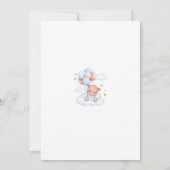 Blue floral Spanish Baby Shower Boy invitation 招待状 (裏面)