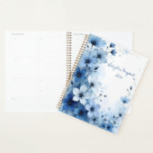 Blue Floral Spiral-bound Abstract Summer Botanical プランナー手帳 (ディスプレー)