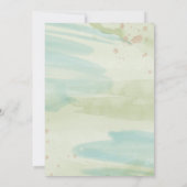 Blue Floral Spring Garden Wedding Invitation 招待状 (裏面)