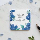 Blue Floral Square Sticker スクエアシール