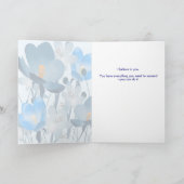 Blue Floral Stay Strong & Courageous カード (内部)