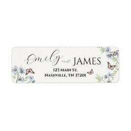 Blue Floral Suite Return Label ラベル