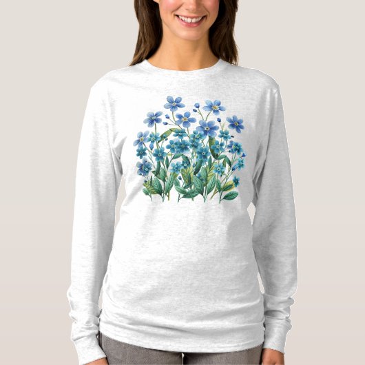 Blue Floral Tシャツ (正面)