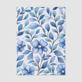 Blue Floral Tissue Paper | Botanical Gift Wrap 薄葉紙