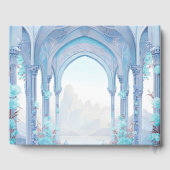 Blue Floral Vintage Fairytale Wedding ゲストブック (裏面)