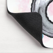 Blue Floral Watercolor Letter C マウスパッド (コーナー)