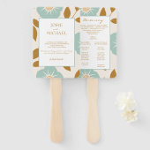 Blue Floral Wedding ハンドファン (正面&裏面)